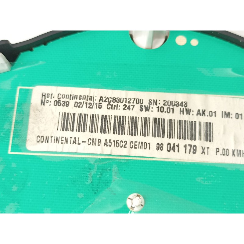 Recambio de cuadro instrumentos para citroën c3 ii (sc_) 1.2 vti 82 referencia OEM IAM 98041179XT A2C83012700 