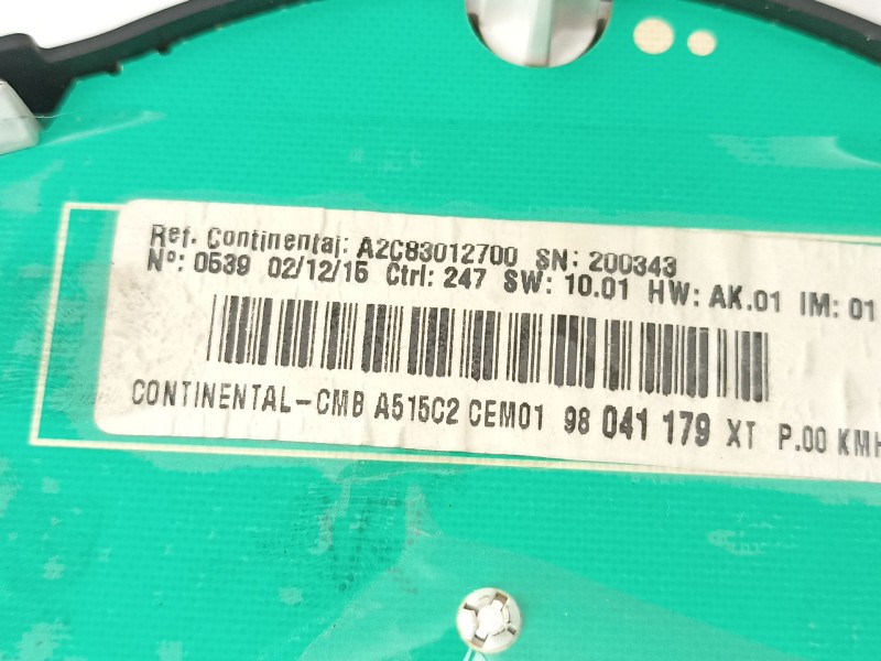 Recambio de cuadro instrumentos para citroën c3 ii (sc_) 1.2 vti 82 referencia OEM IAM 98041179XT A2C83012700 