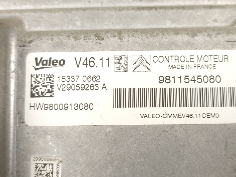 Recambio de centralita para citroën c3 ii (sc_) 1.2 vti 82 referencia OEM IAM 9811545080  