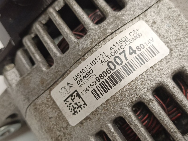 Recambio de alternador para citroën c3 ii (sc_) 1.2 vti 82 referencia OEM IAM 9806007480 MS1012101721 