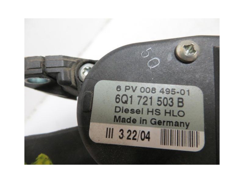 Recambio de potenciómetro aceleración : skoda octavia : 1.9 tdi -alh (89,76cv) [2004] para skoda octavia 1.9 tdi -alh referencia