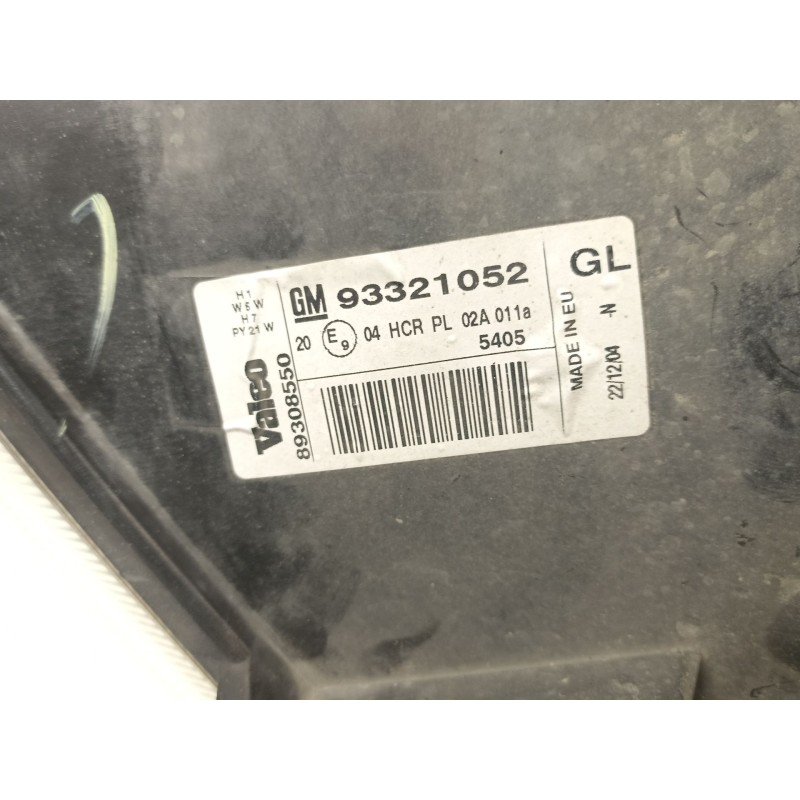 Recambio de faro izquierdo para opel meriva a monospace (x03) 1.6 16v (e75) referencia OEM IAM 93321052 89308550 