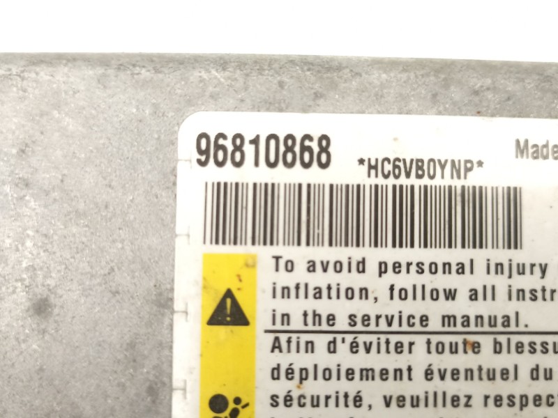 Recambio de centralita airbag para opel antara cosmo 4x4 referencia OEM IAM 96810868  