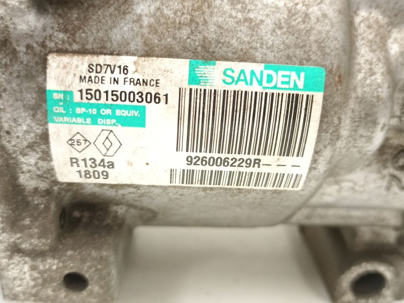 Recambio de compresor aire acondicionado para dacia duster (hs_) 1.5 dci referencia OEM IAM 926006229R SD7V161809 