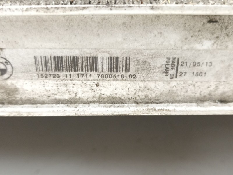 Recambio de radiador turbo diesel para bmw 1 (f20) 118 d referencia OEM IAM 7600516  