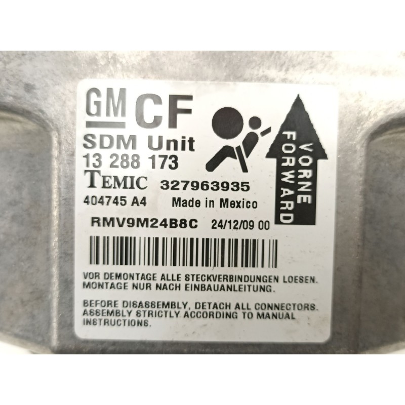 Recambio de centralita airbag para opel zafira / zafira family b (a05) 1.7 cdti (m75) referencia OEM IAM 13288173  