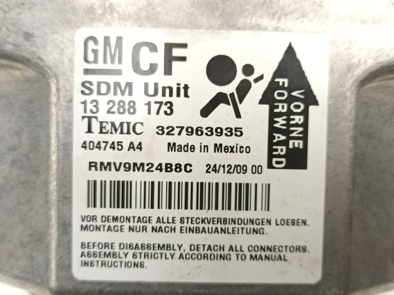 Recambio de centralita airbag para opel zafira / zafira family b (a05) 1.7 cdti (m75) referencia OEM IAM 13288173  