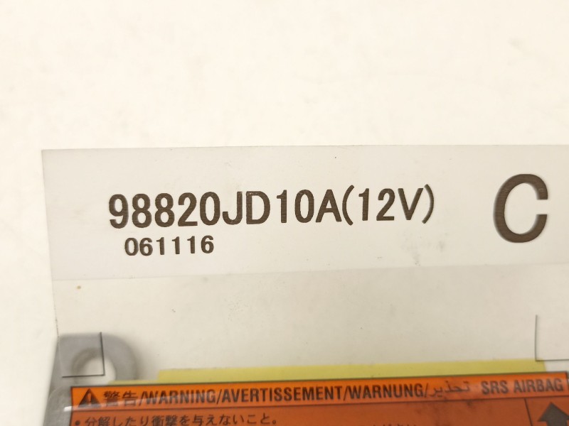 Recambio de centralita airbag para nissan qashqai (j10) tekna referencia OEM IAM 98820JD10A  