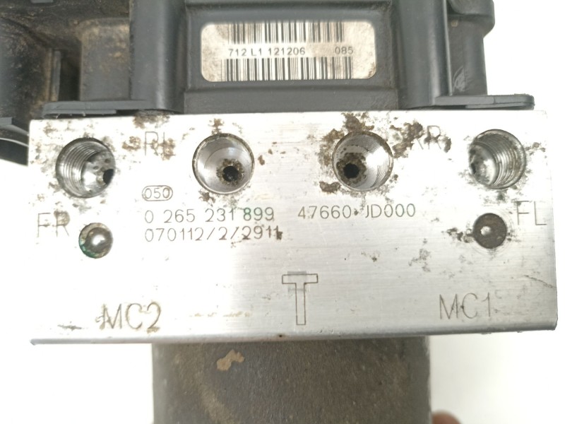 Recambio de abs para nissan qashqai (j10) tekna referencia OEM IAM 47660JD000 0265231899 