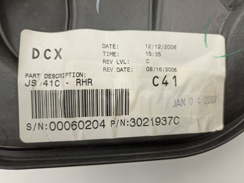 Recambio de elevalunas trasero derecho para chrysler sebring (js) 2.0 vvt referencia OEM IAM 3021937C  