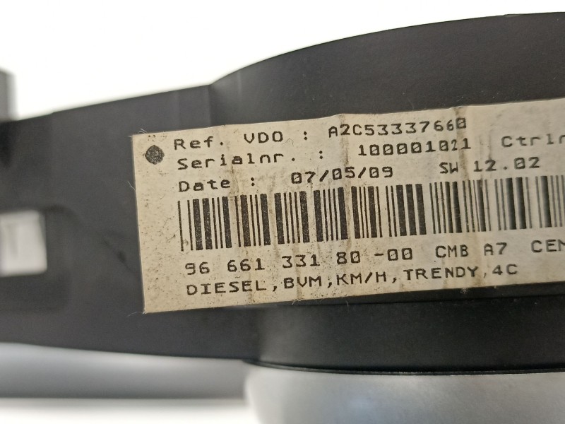 Recambio de cuadro instrumentos para peugeot 207/207+ (wa_, wc_) 1.4 hdi referencia OEM IAM 9666133180  