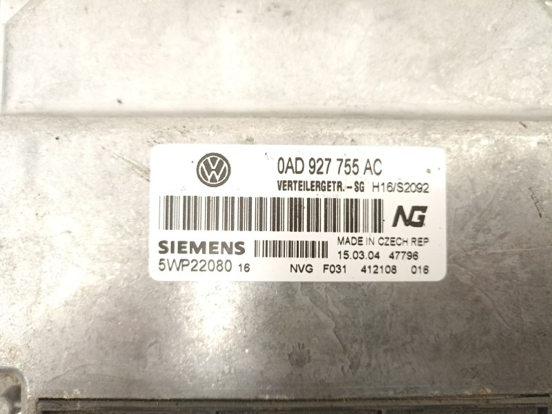 Recambio de centralita para volkswagen touareg (7la, 7l6, 7l7) 2.5 r5 tdi referencia OEM IAM 0AD927755AC 5WP22080 