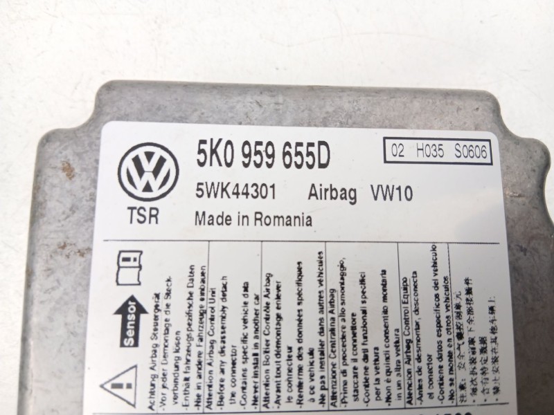 Recambio de centralita airbag para skoda yeti (5l) 2.0 tdi 4x4 referencia OEM IAM 5K0959655D 5WK44301 
