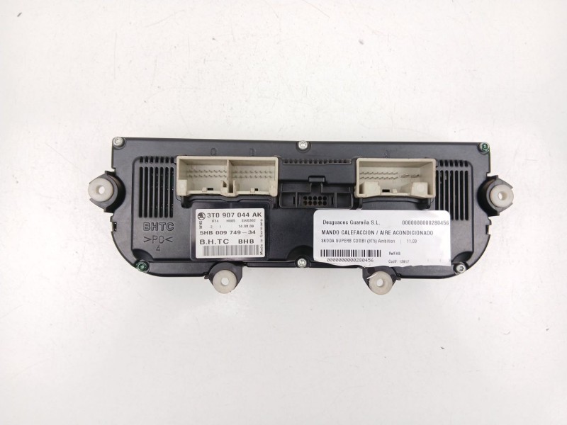 Recambio de mandos calefaccion aire para skoda yeti (5l) 2.0 tdi 4x4 referencia OEM IAM 3T0907044AK 5HB00974934 