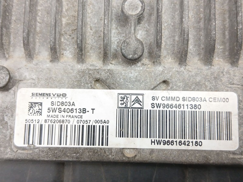 Recambio de centralita para citroën jumpy ii furgoneta 2.0 hdi 120 referencia OEM IAM 9664611380 5WS40613B 9661642180