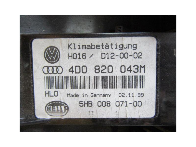 Recambio de mandos calefaccion : audi a8 : 2.5 tdi d/afb v6 150cv 4p [1999] para audi a8 2.5 tdi d/afb v6 150cv 2.5 tdi d/afb v6