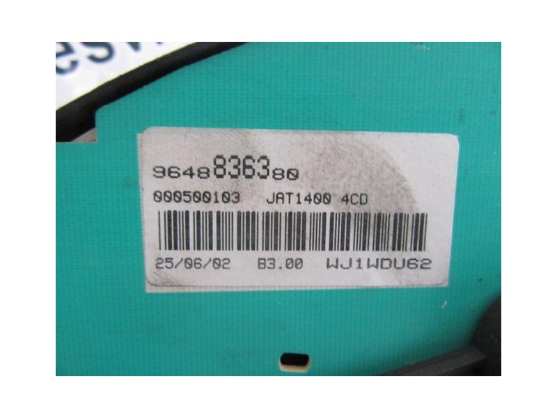 Recambio de cuadro instrumentos : peugeot 206 : 1.9 d -wjy (69,36cv) 5p [2002] para peugeot 206 1.9 d -wjy referencia OEM IAM WJ