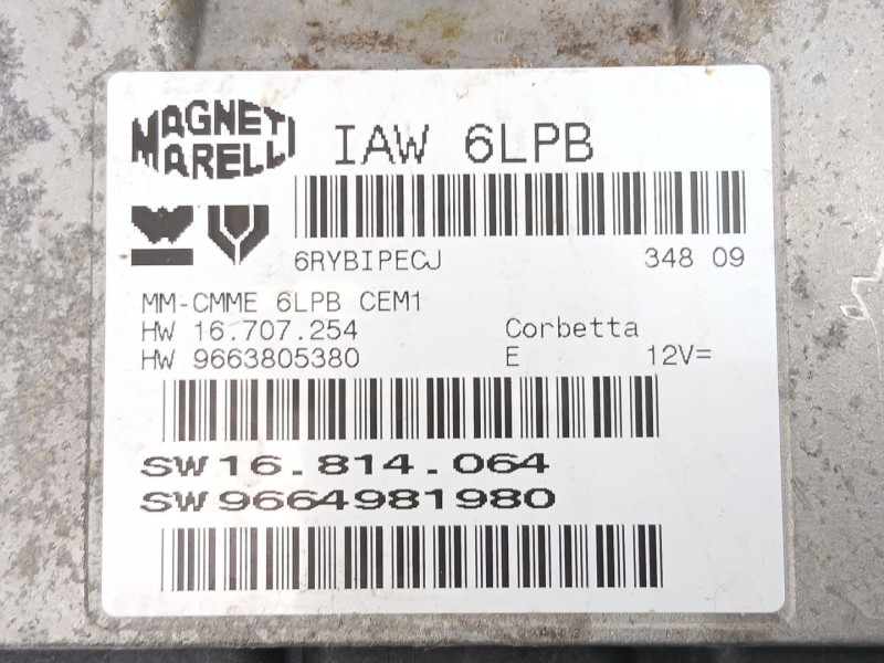 Recambio de centralita para citroën c8 van (ea_, eb_) 2.0 (ebrfjc) referencia OEM IAM 9664981980  9663805380