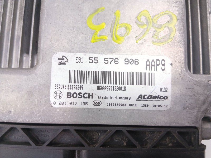 Recambio de centralita para opel insignia a (g09) 2.0 cdti (68) referencia OEM IAM 55576906 0281017105 