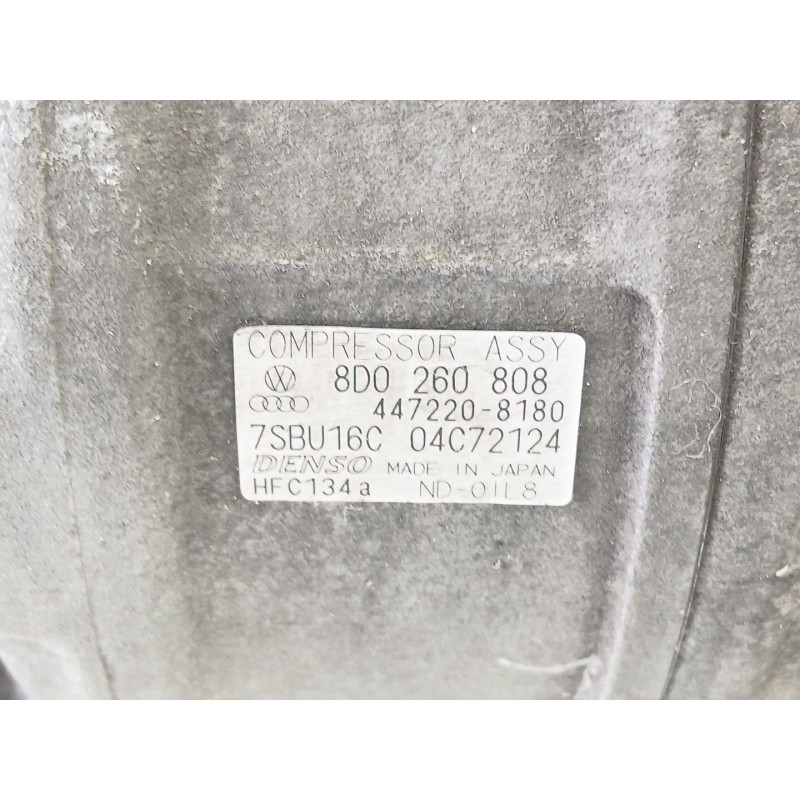 Recambio de compresor aire acondicionado para volkswagen passat b5.5 (3b3) 1.9 tdi referencia OEM IAM 8D0260808  