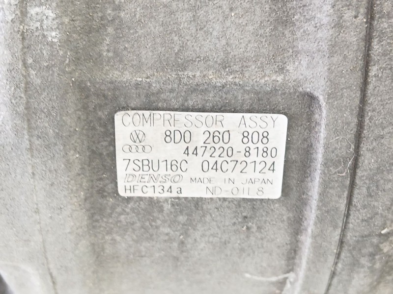 Recambio de compresor aire acondicionado para volkswagen passat b5.5 (3b3) 1.9 tdi referencia OEM IAM 8D0260808  