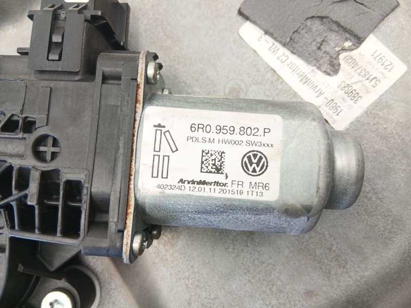 Recambio de elevalunas delantero derecho para skoda fabia ii (542) 1.6 tdi referencia OEM IAM 6R0959802P  5J1837402F