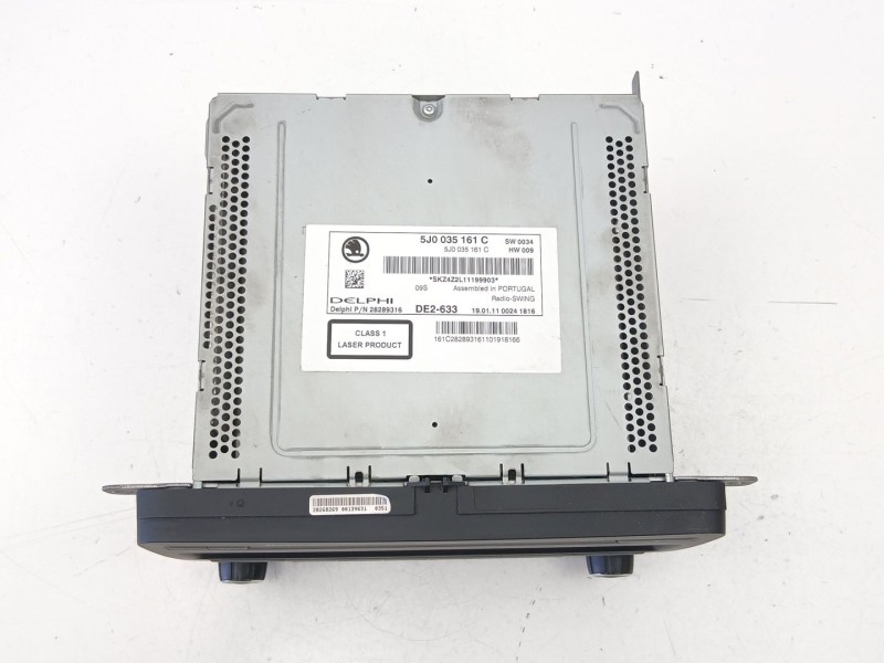 Recambio de radio cd/mp3 para skoda fabia ii (542) 1.6 tdi referencia OEM IAM 5J0035161C  