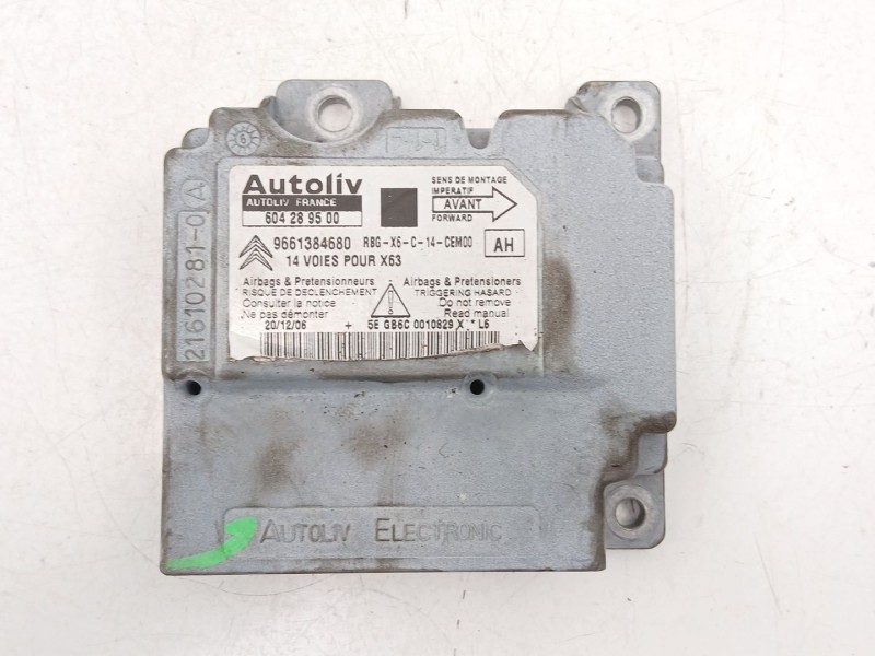 Recambio de centralita airbag para citroën c6 (td_) 2.7 hdi referencia OEM IAM 9661384680 604289500 