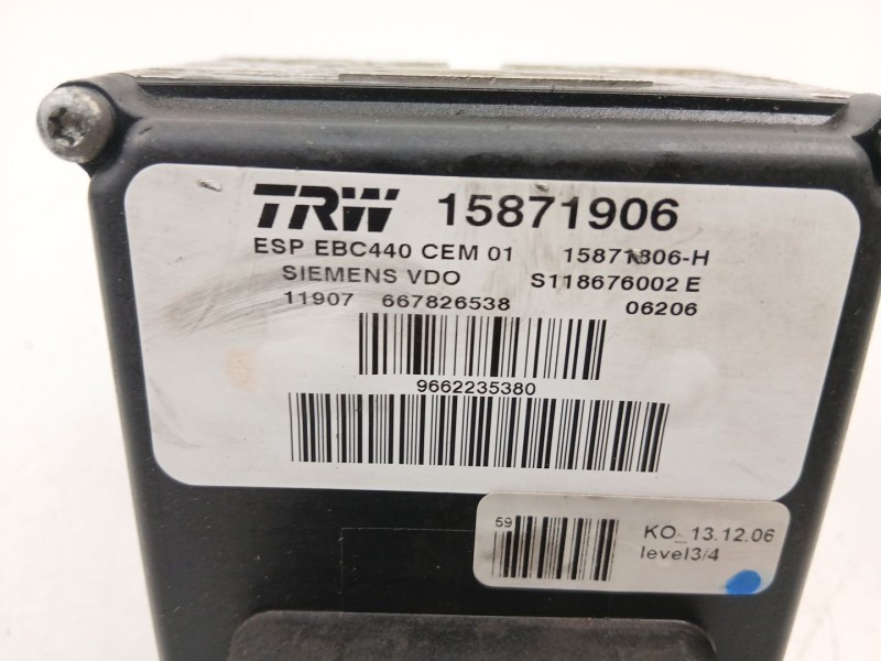 Recambio de abs para citroën c6 (td_) 2.7 hdi referencia OEM IAM 9662235380 15871906 