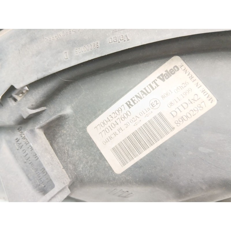 Recambio de faro derecho para renault megane scénic (ja0/1_) 1.9 dti (ja0n) referencia OEM IAM 7701047600  7700432097