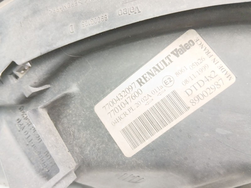 Recambio de faro derecho para renault megane scénic (ja0/1_) 1.9 dti (ja0n) referencia OEM IAM 7701047600  7700432097