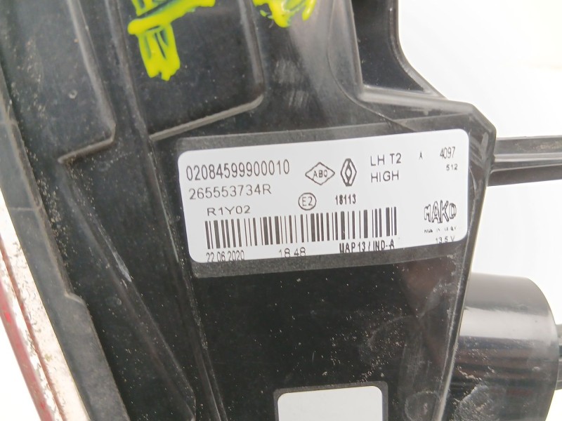 Recambio de piloto porton izquierdo para renault captur ii (hf_) tce 130 (hfmf) referencia OEM IAM 265553734R  