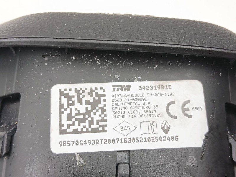 Recambio de airbag conductor para renault captur ii (hf_) tce 130 (hfmf) referencia OEM IAM 985706493R  