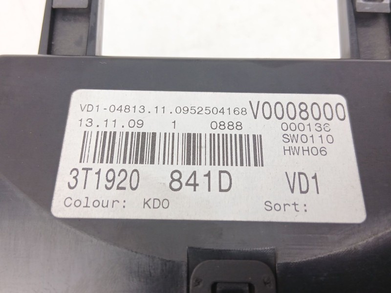 Recambio de cuadro instrumentos para skoda superb ii (3t4) 1.9 tdi referencia OEM IAM 3T1920841D  