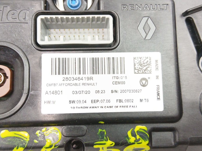 Recambio de radio cd/mp3 para renault captur ii (hf_) tce 130 (hfmf) referencia OEM IAM 280346419R 2591A6575R 283C34671R