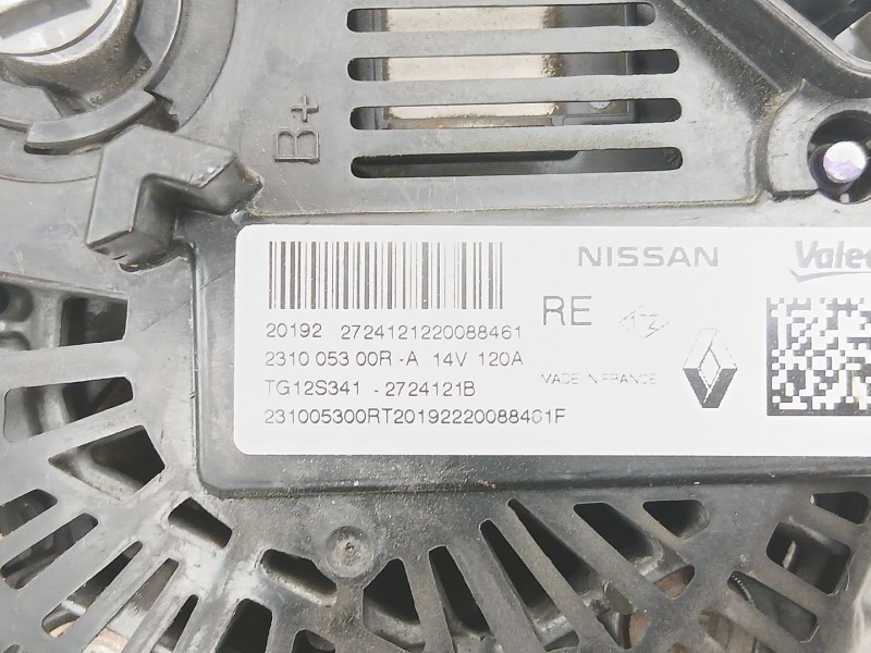 Recambio de alternador para renault captur ii (hf_) tce 130 (hfmf) referencia OEM IAM 231005300R TG12S341 