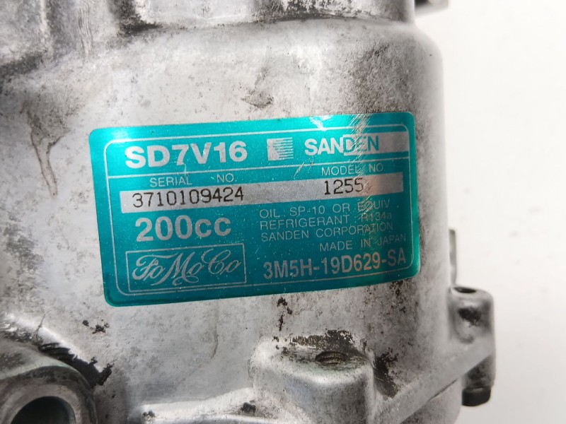 Recambio de compresor aire acondicionado para ford cmax 1.6 tdci referencia OEM IAM 3M5H19D629SA SD7V161255 