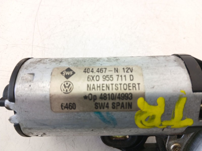 Recambio de motor limpia trasero para volkswagen polo (6n2) 1.4 16v referencia OEM IAM 6X0955711D 404467 