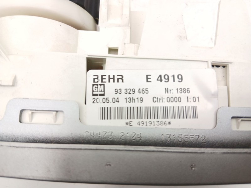 Recambio de mandos calefaccion aire para opel meriva a monospace (x03) 1.7 dti (e75) referencia OEM IAM 93329465  