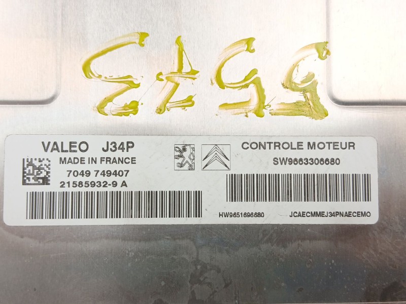 Recambio de centralita para citroën c2 1.1 g referencia OEM IAM 9663306680 0281011776 9651696680