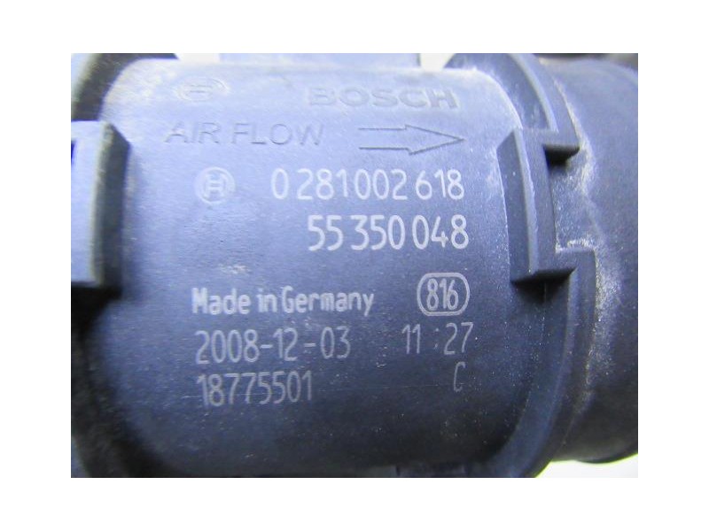 Recambio de caudalimetro : opel astra : 1.9 td (119,64cv) [2009] para opel astra 1.9 td referencia OEM IAM 0281002618  