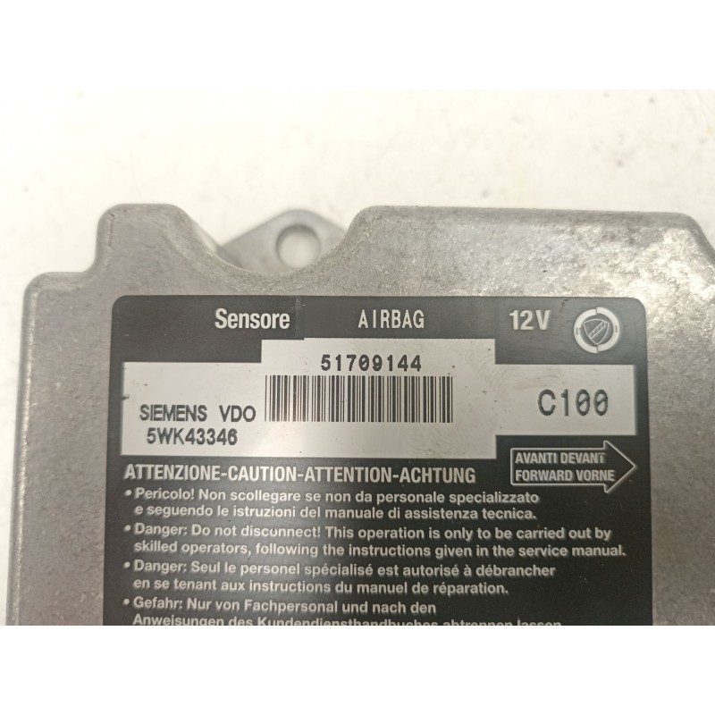 Recambio de centralita airbag para fiat stilo multi wagon (192_) 1.9 d multijet referencia OEM IAM 51709144 5WK43346 