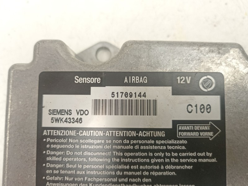 Recambio de centralita airbag para fiat stilo multi wagon (192_) 1.9 d multijet referencia OEM IAM 51709144 5WK43346 