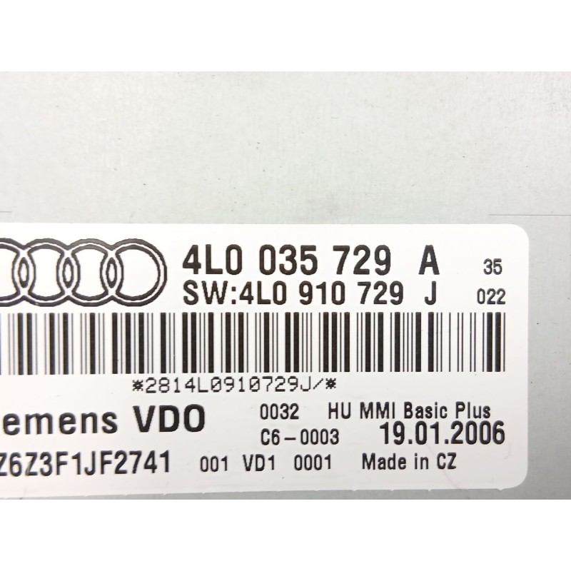 Recambio de radio cd/mp3 para audi q7 (4lb) 3.0 tdi quattro referencia OEM IAM 4L0910729J 4F0919603 4L0035729A