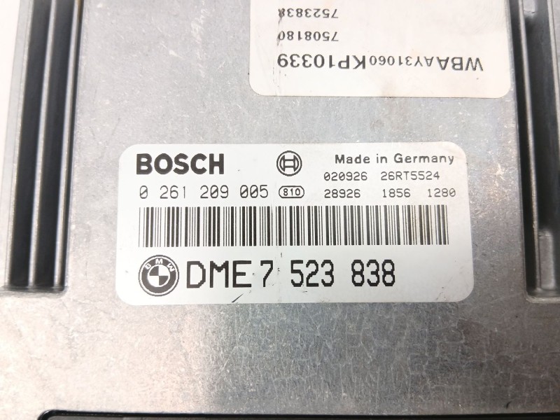 Recambio de centralita para bmw 3 (e46) 316 i referencia OEM IAM 7523838 0261209005 