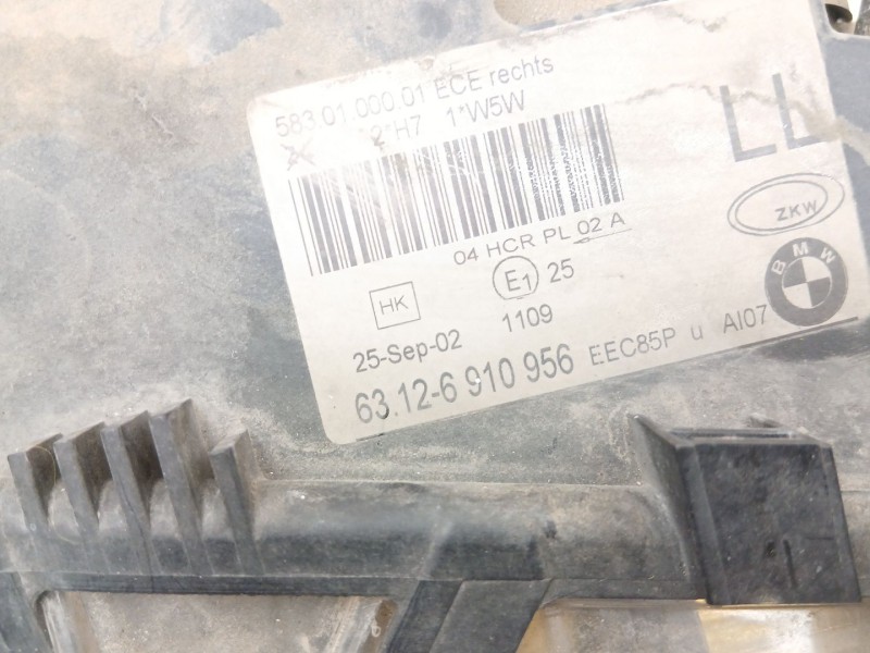 Recambio de faro derecho para bmw 3 (e46) 316 i referencia OEM IAM 63126910956  