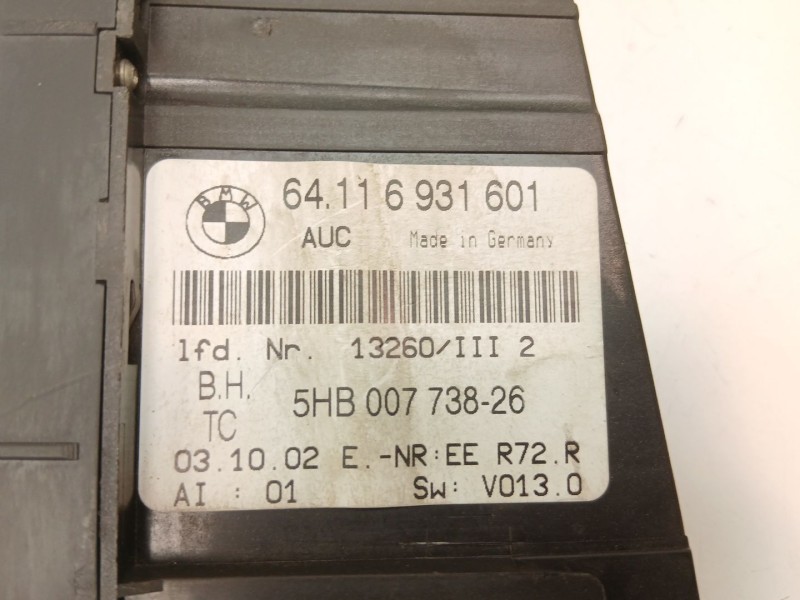 Recambio de mandos calefaccion aire para bmw 3 (e46) 316 i referencia OEM IAM 64116931601 5HB007738 