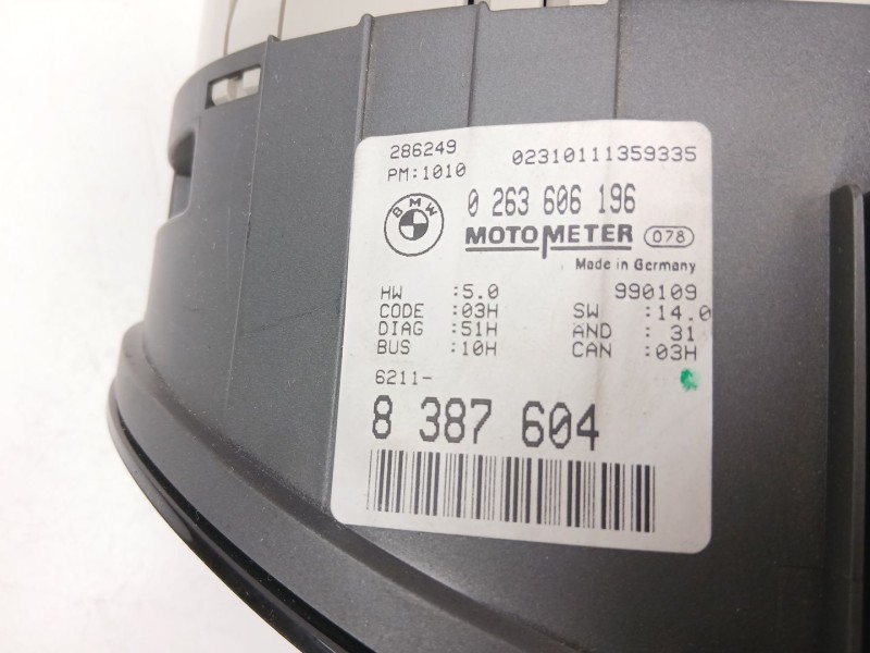 Recambio de cuadro instrumentos para bmw 3 (e46) 316 i referencia OEM IAM 8387604 0263606196 