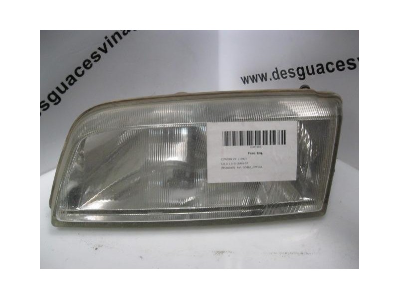 Recambio de faro izq. : citroen zx : 1.6-g-b4a (88,4cv) -5p [1992] para citroen zx 1.6-g-b4a   -5p referencia OEM IAM DOBLE_OPTI
