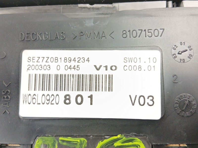 Recambio de cuadro instrumentos para seat ibiza iii (6l1) 1.4 16v referencia OEM IAM 6L0920801  